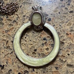 Elegant Silver and Cream Pendant